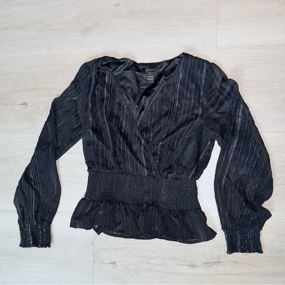 Japna Elegant Black Striped Women's Top